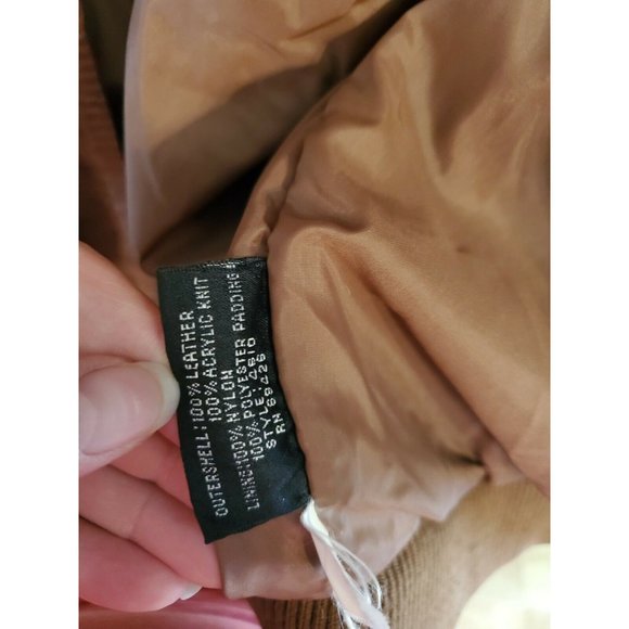 Vintage Burk's Bay Distressed Brown Leather Jacket, Size XL, RN 76727 - Picture 4 of 12